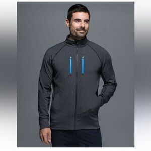 Lululemon Shift Jacket in Heathered Black / Cornflower Size Large